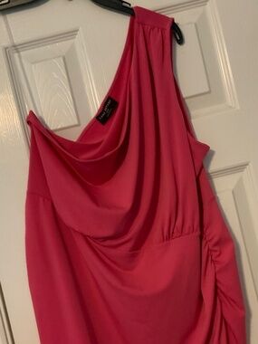 Women’s Plus Size One Shoulder Draped Blouse Top - #40